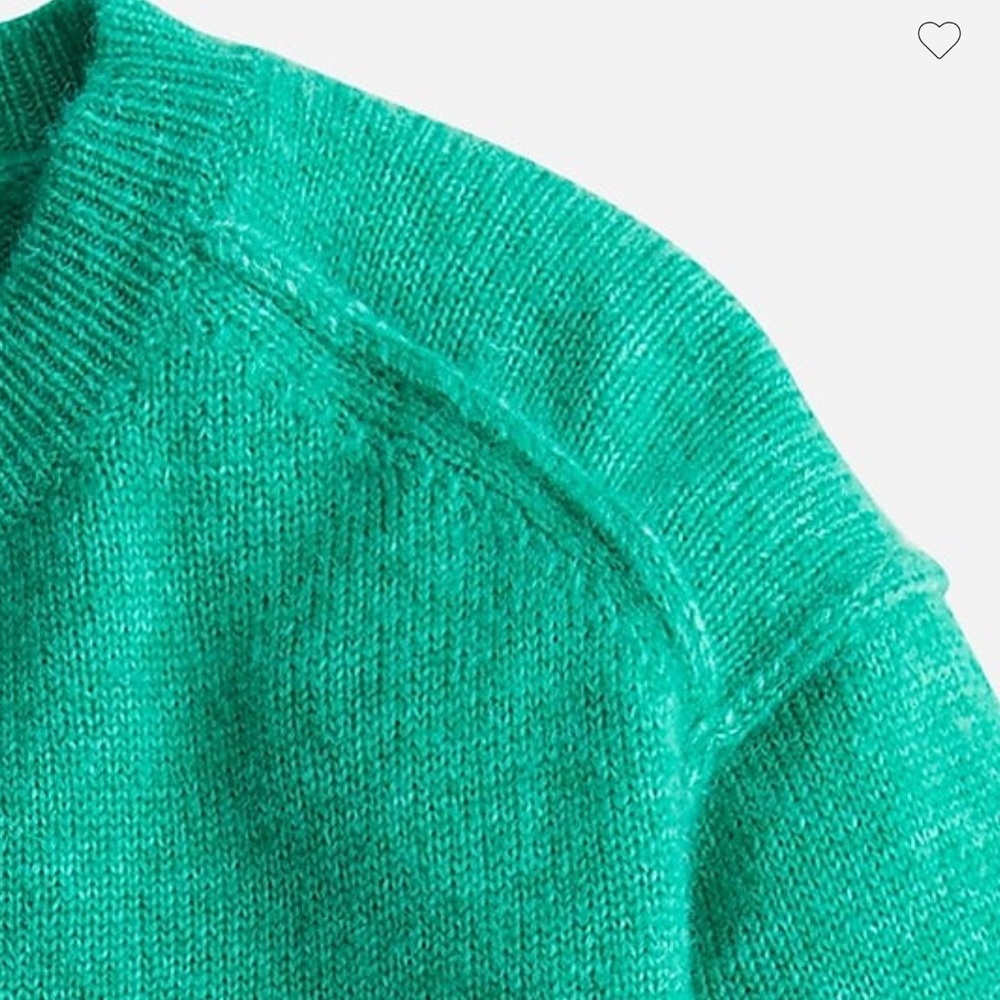 NWOT J Crew Relaxed Pullover Sweater Kelly Green Size S - Picture 2 of 8